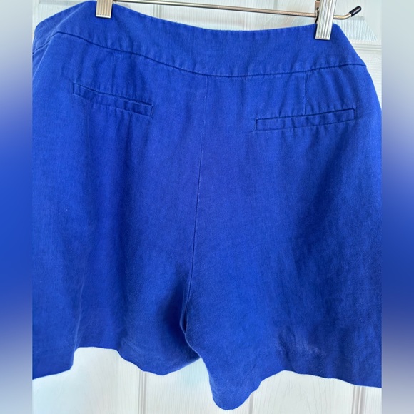 ❤️ BOGO INC Cobalt Blue Linen Shorts Size 16 - Picture 2 of 4